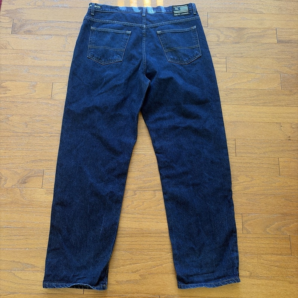 Vintage Polo Jeans Co Ralph Lauren Jeans Mens 38x34 (40x34) Blue Loose Fit Y2K - Picture 5 of 9